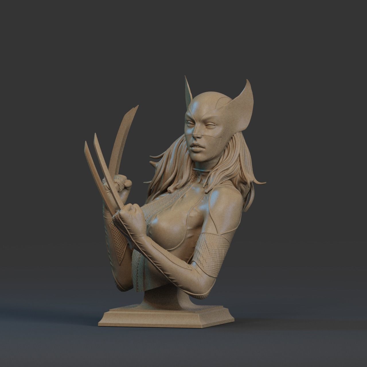 x-23 Bust 3D Print 3D print model_5