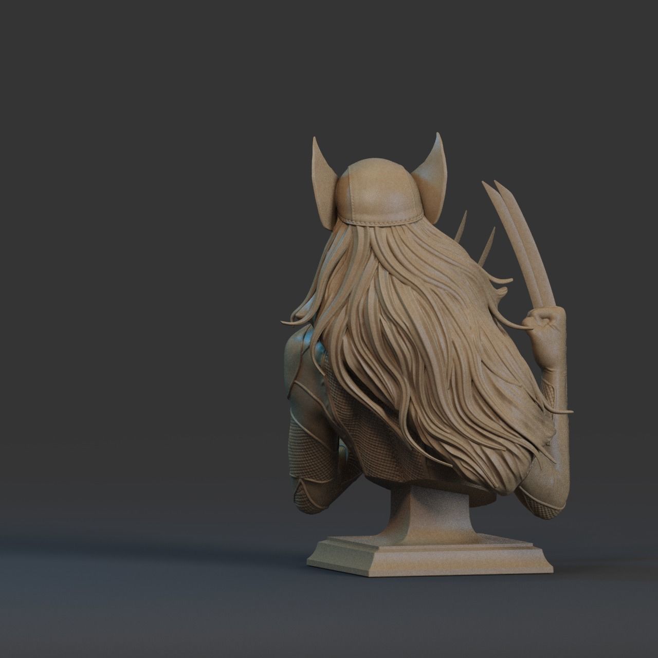 x-23 Bust 3D Print 3D print model_4