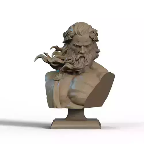 Zeus Bust 3D Print