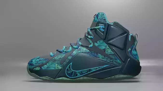 Nike Lebron blue leaf graffiti