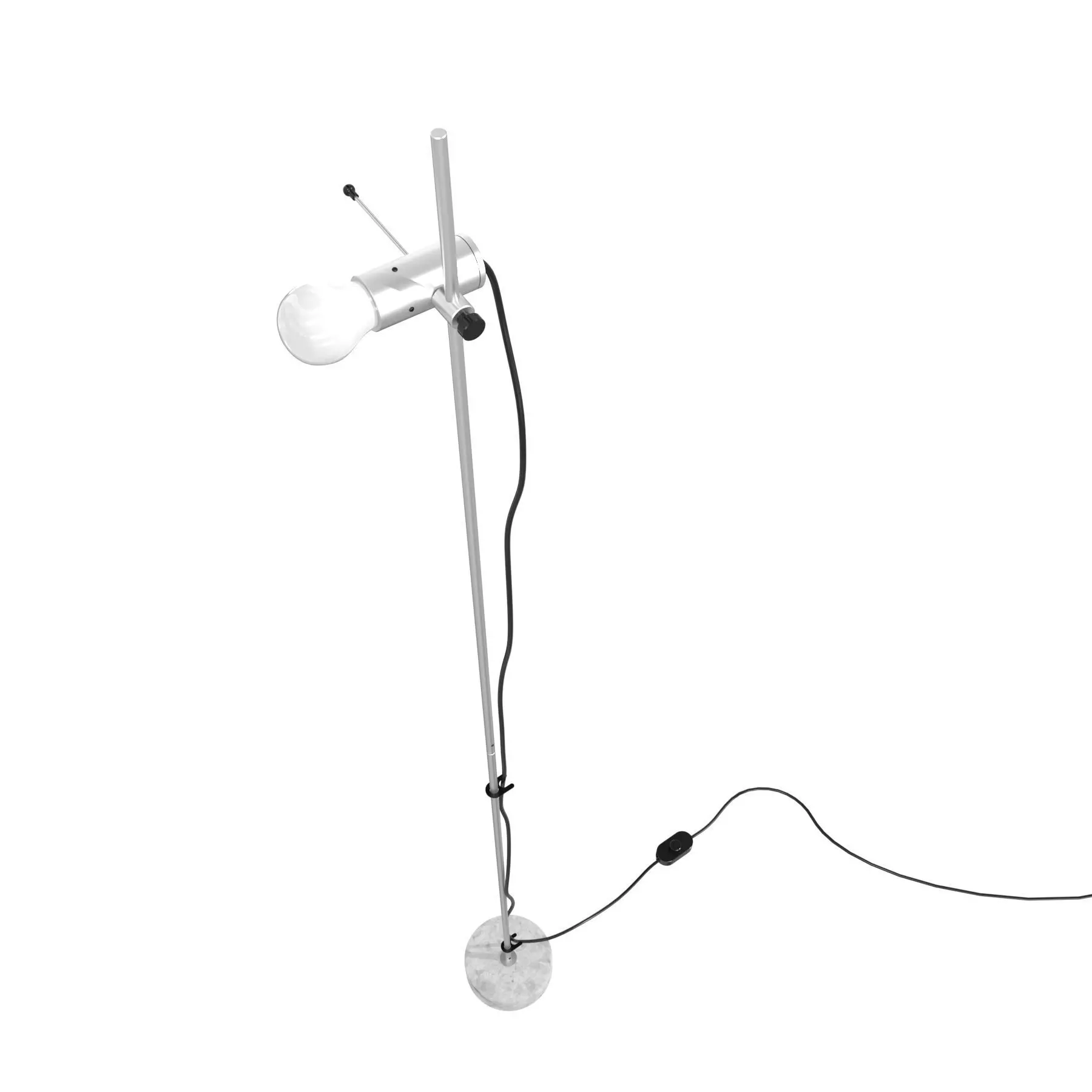 Stainless Steel Floor Lamp Tito Agnoli Oluce 3D model