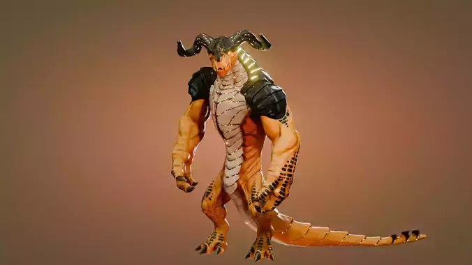 Desert Baronto Low-poly 3D model