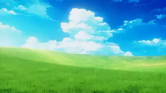 Anime Grass field  3D model