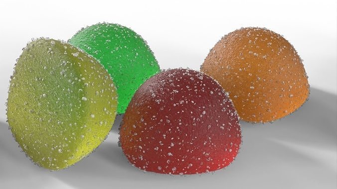 Sugar coated candy 3D model 4