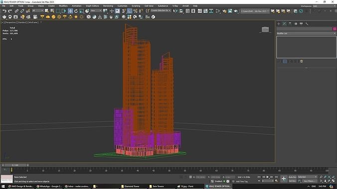 Twin Towers Exterior Design 3D model 5
