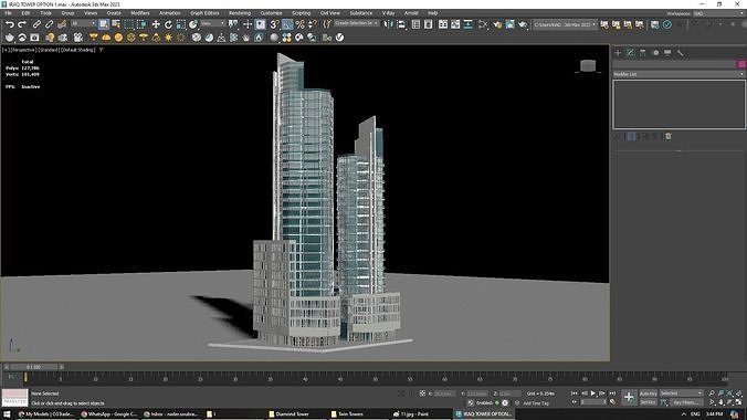 Twin Towers Exterior Design 3D model 4