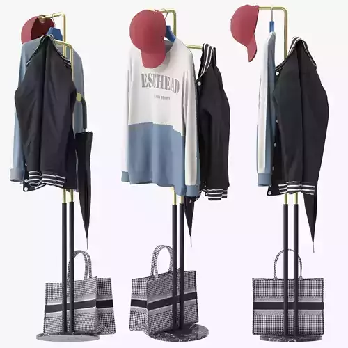 Coat Rack Home Iron 3D model