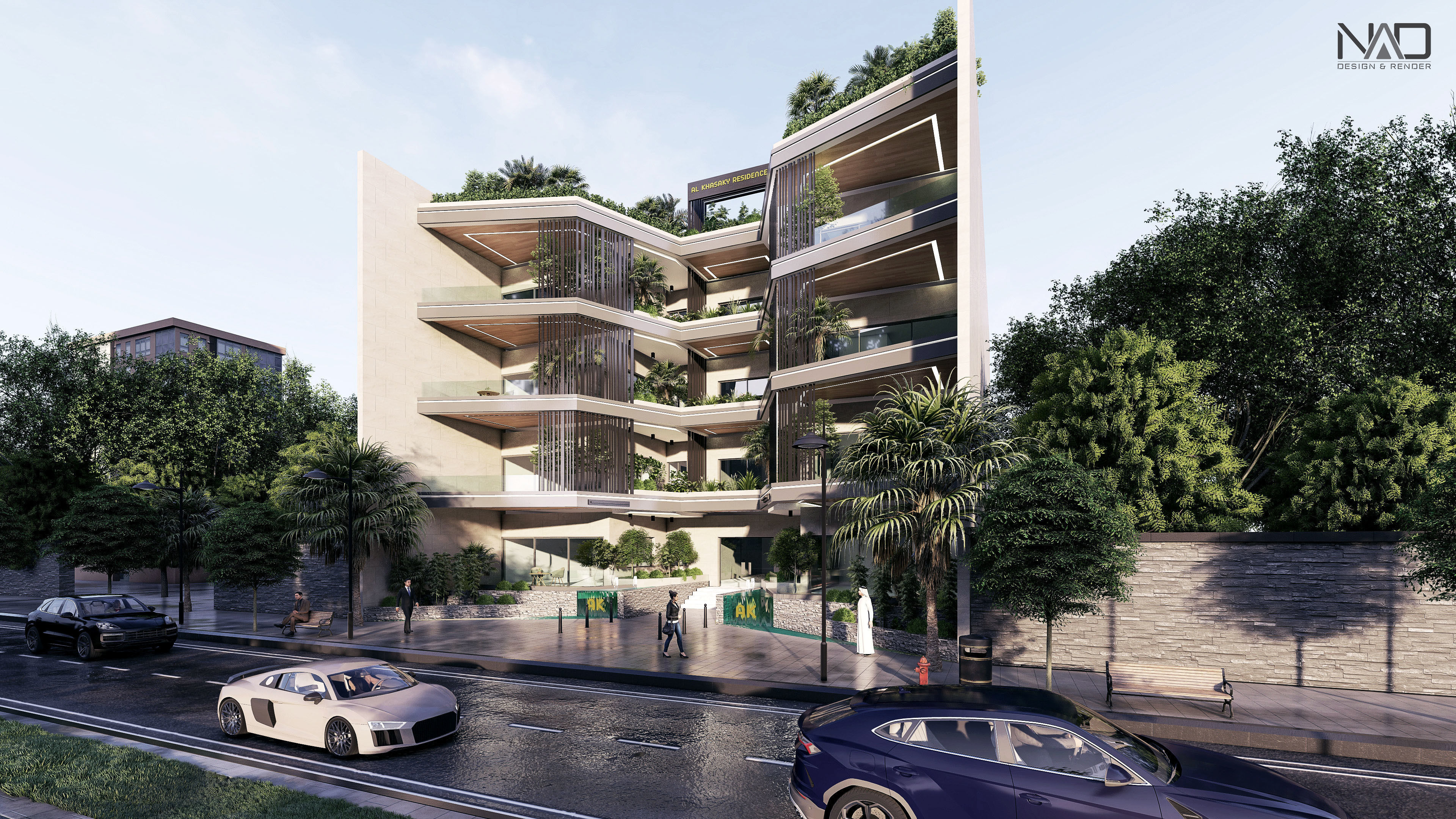 AK Residential Building Exterior Design 3D model_5