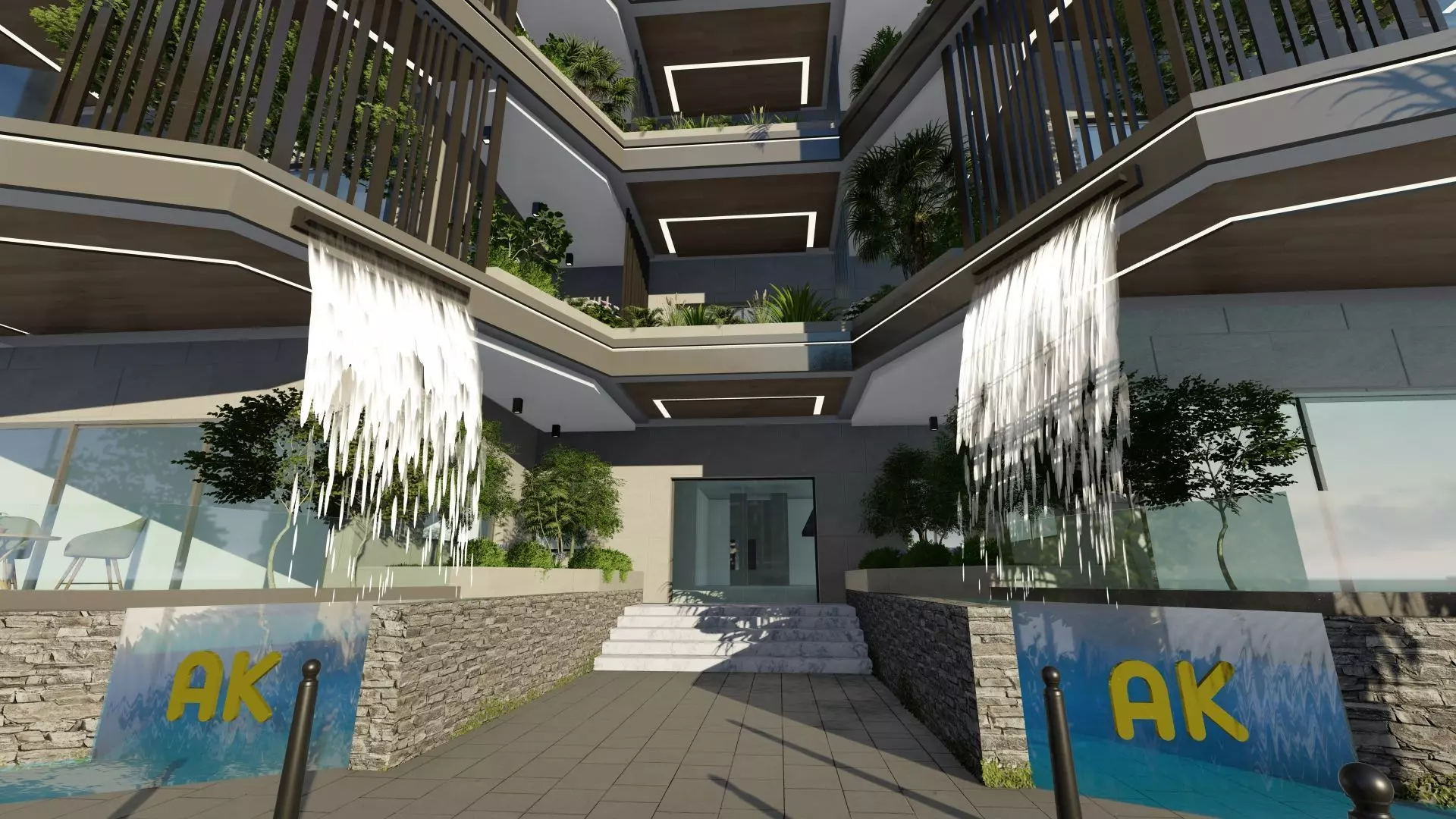 AK Residential Building Exterior Design 3D model_21