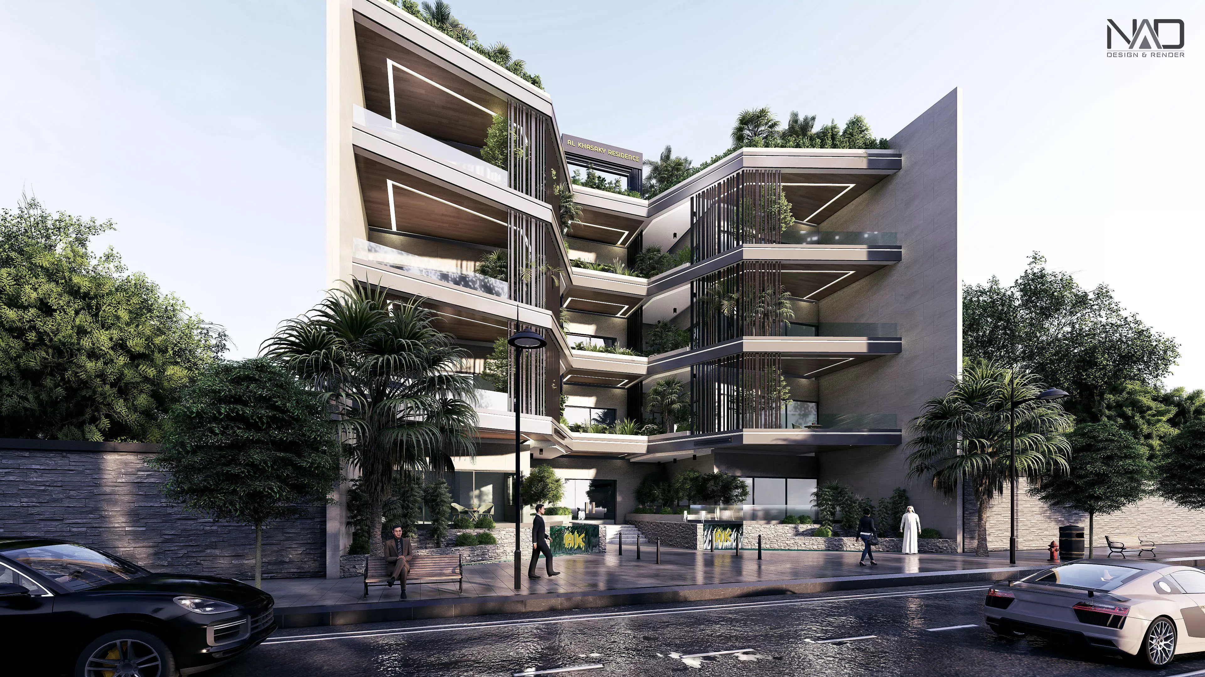 AK Residential Building Exterior Design 3D model_0