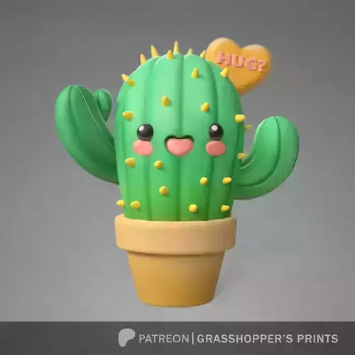Hugging Cactus aka Hugactus 3D print model