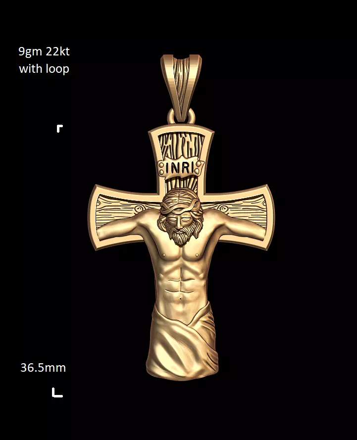 Jesus cross pendent 3D print model