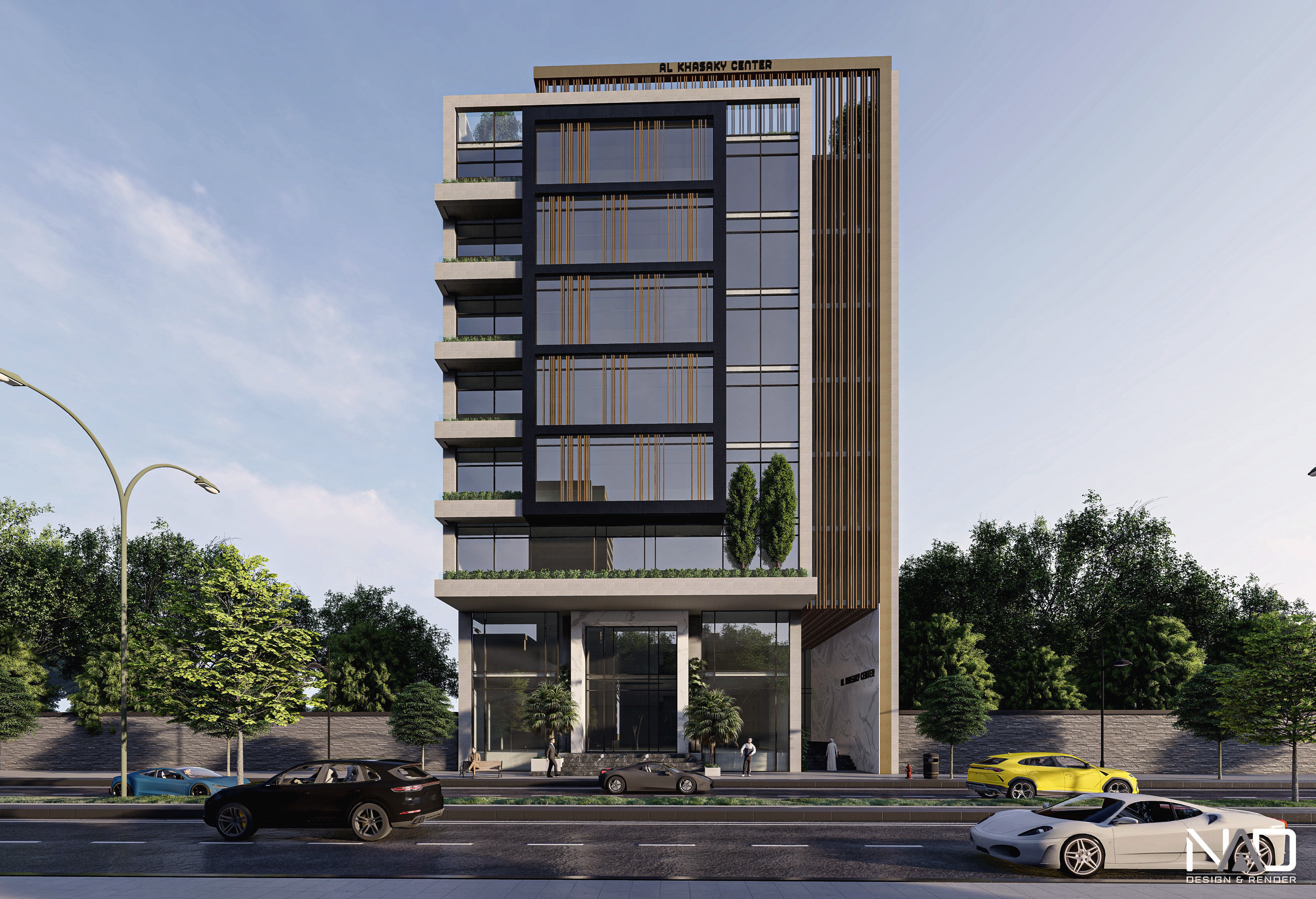 Office Building Exterior Design 3D model_1