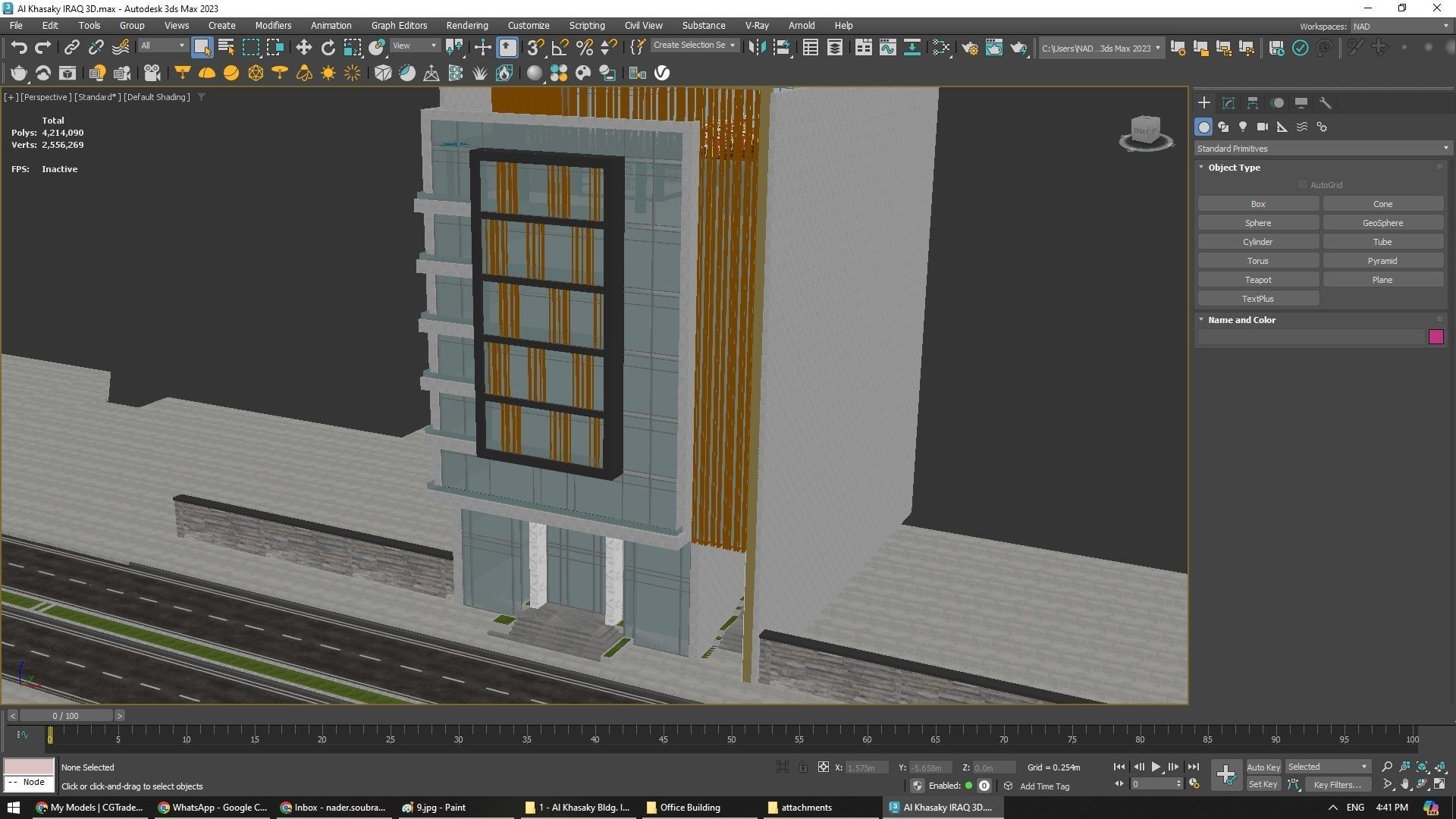 Office Building Exterior Design 3D model_7