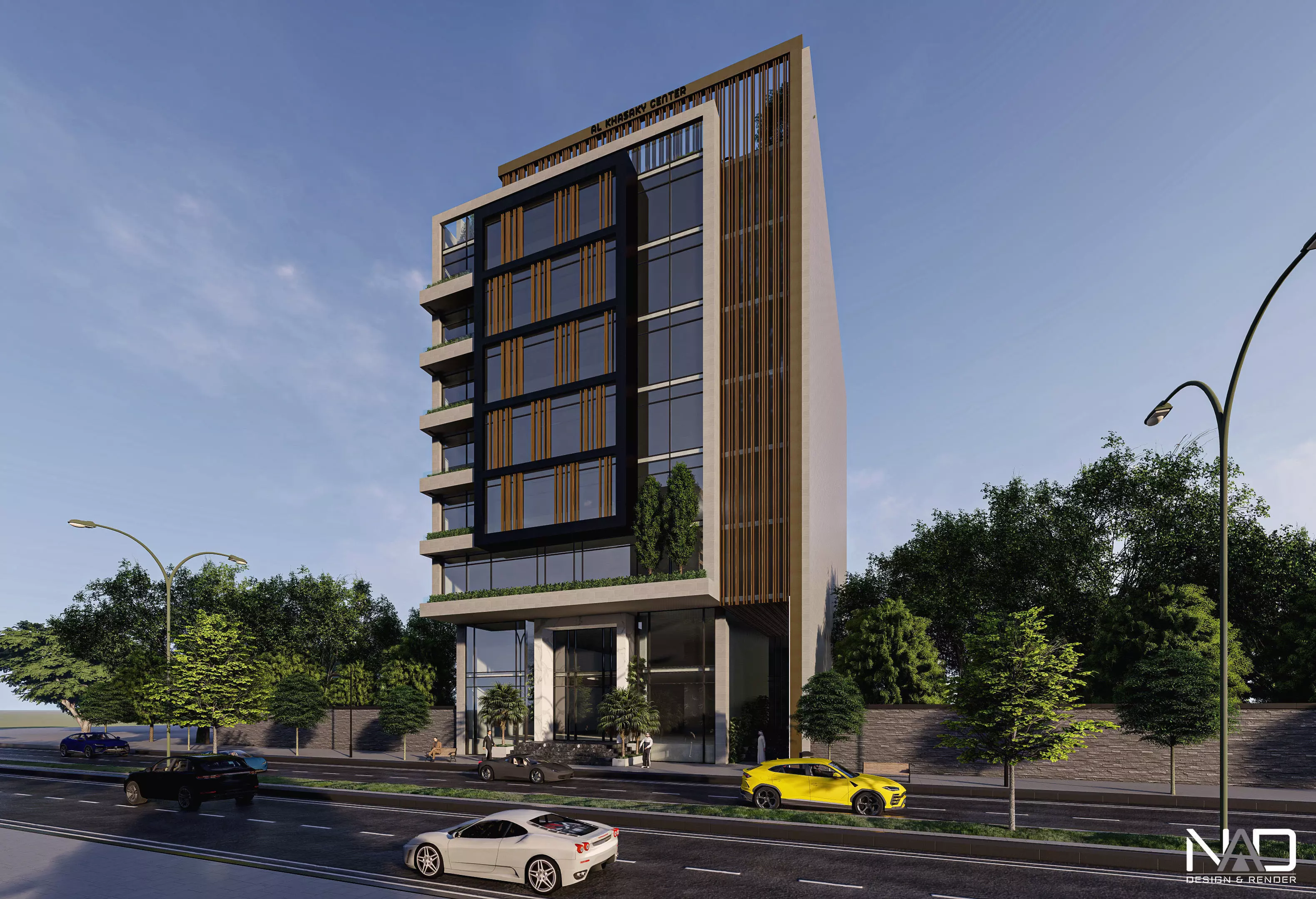 Office Building Exterior Design 3D model_0