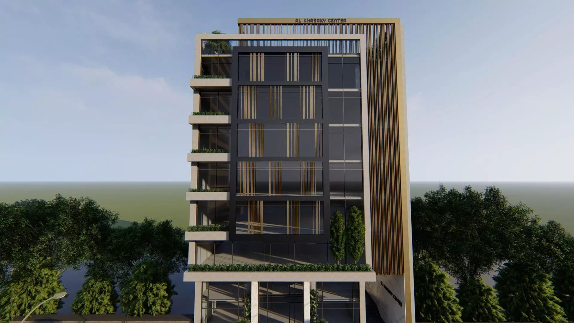 Office Building Exterior Design 3D model_19