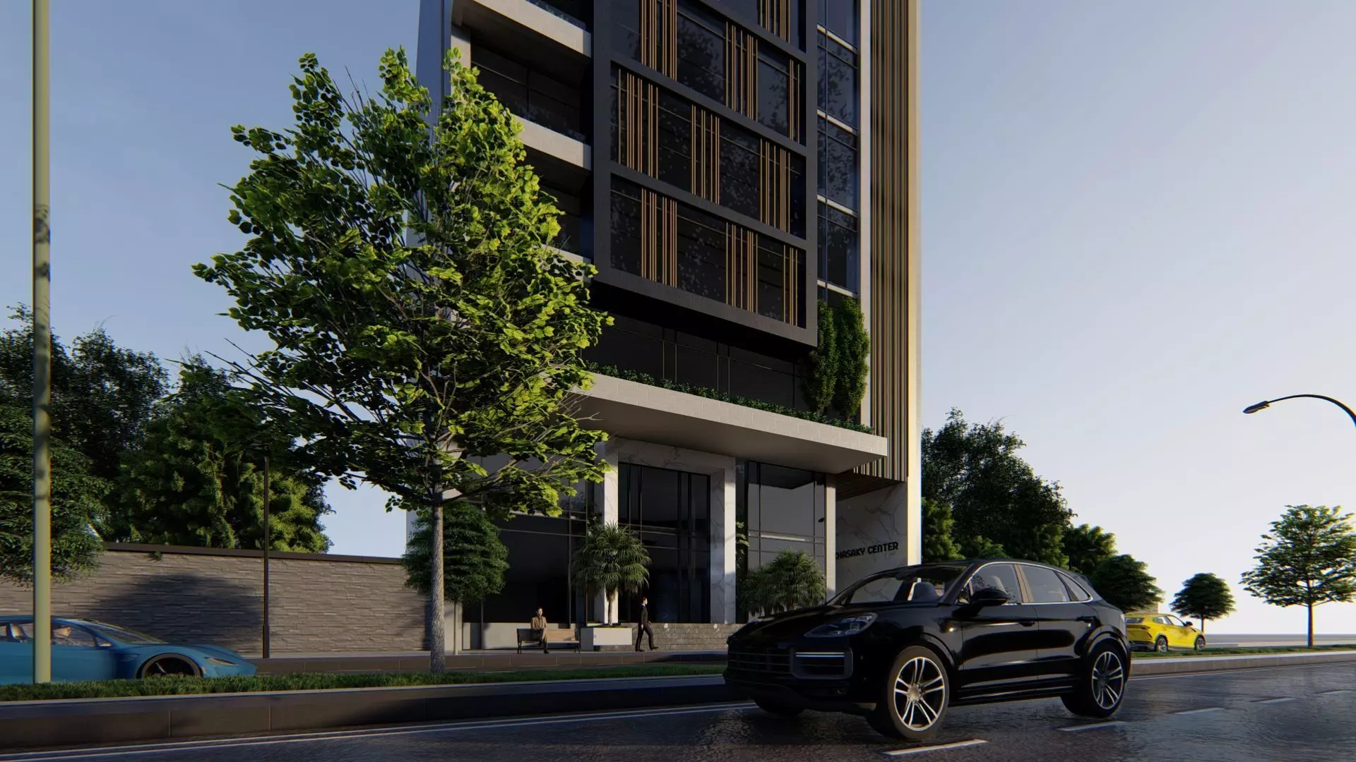 Office Building Exterior Design 3D model_9