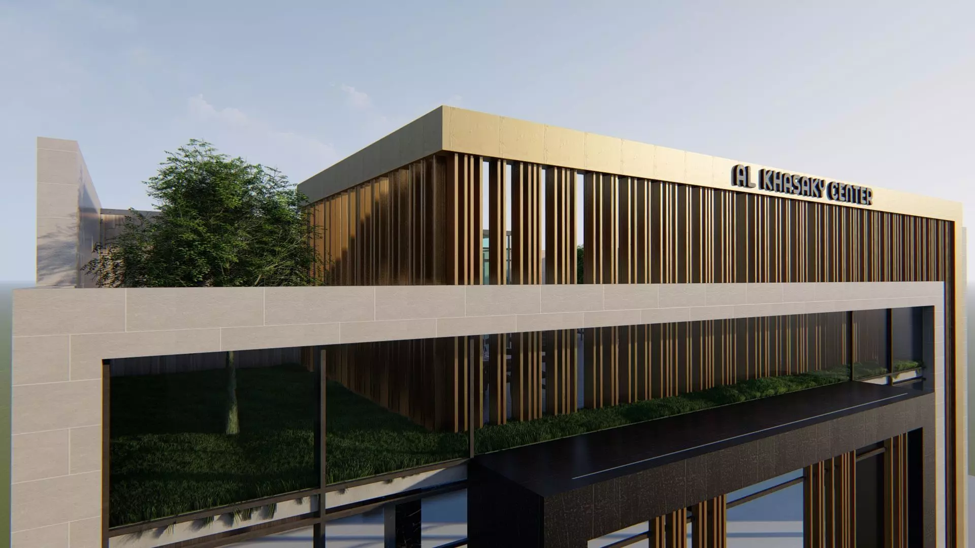 Office Building Exterior Design 3D model_12