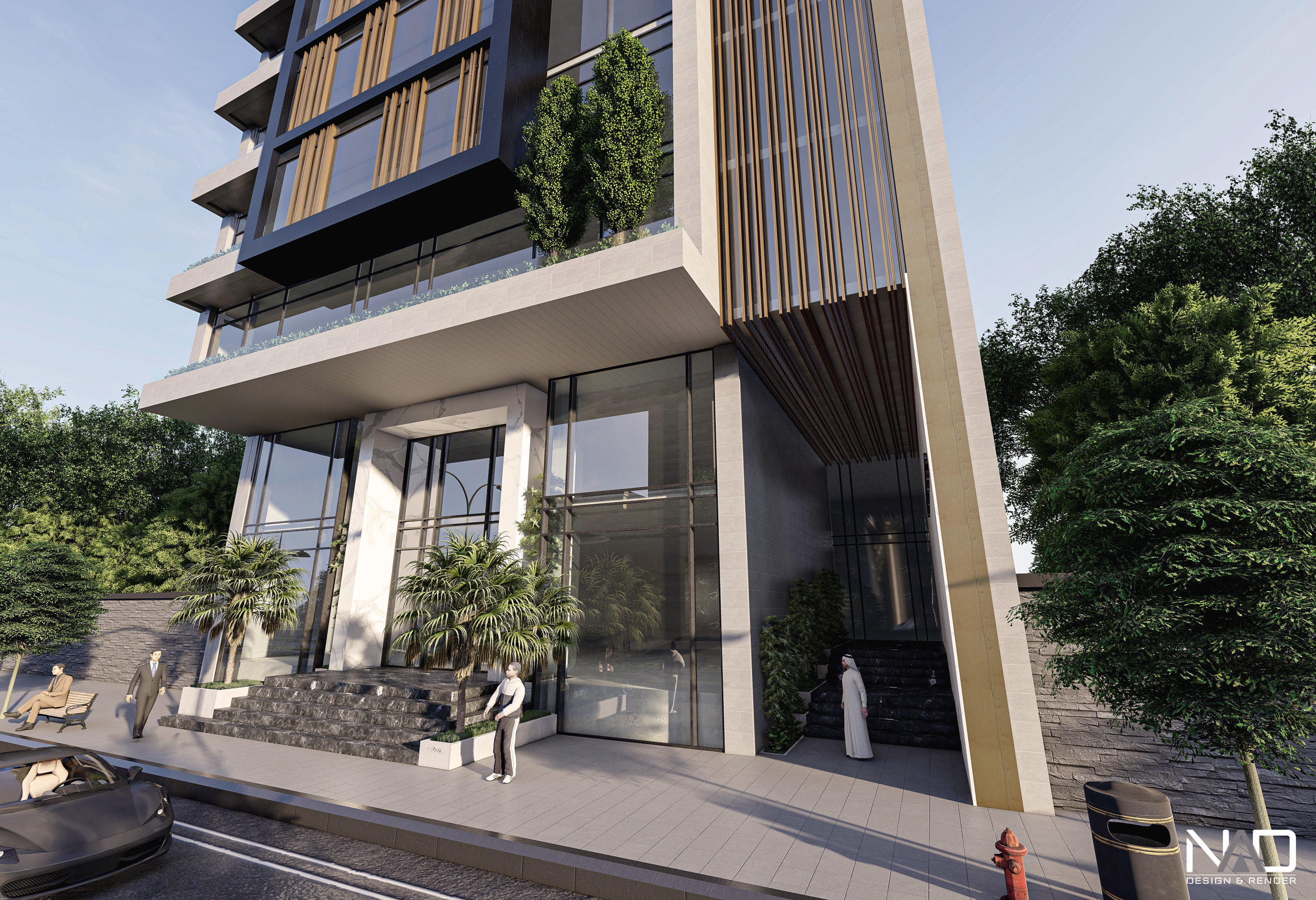 Office Building Exterior Design 3D model_3