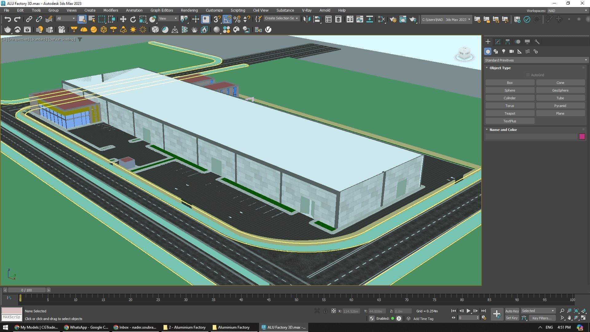 Aluminum Factory Exterior Design 3D model_6