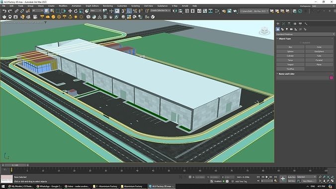 Aluminum Factory Exterior Design 3D model 7