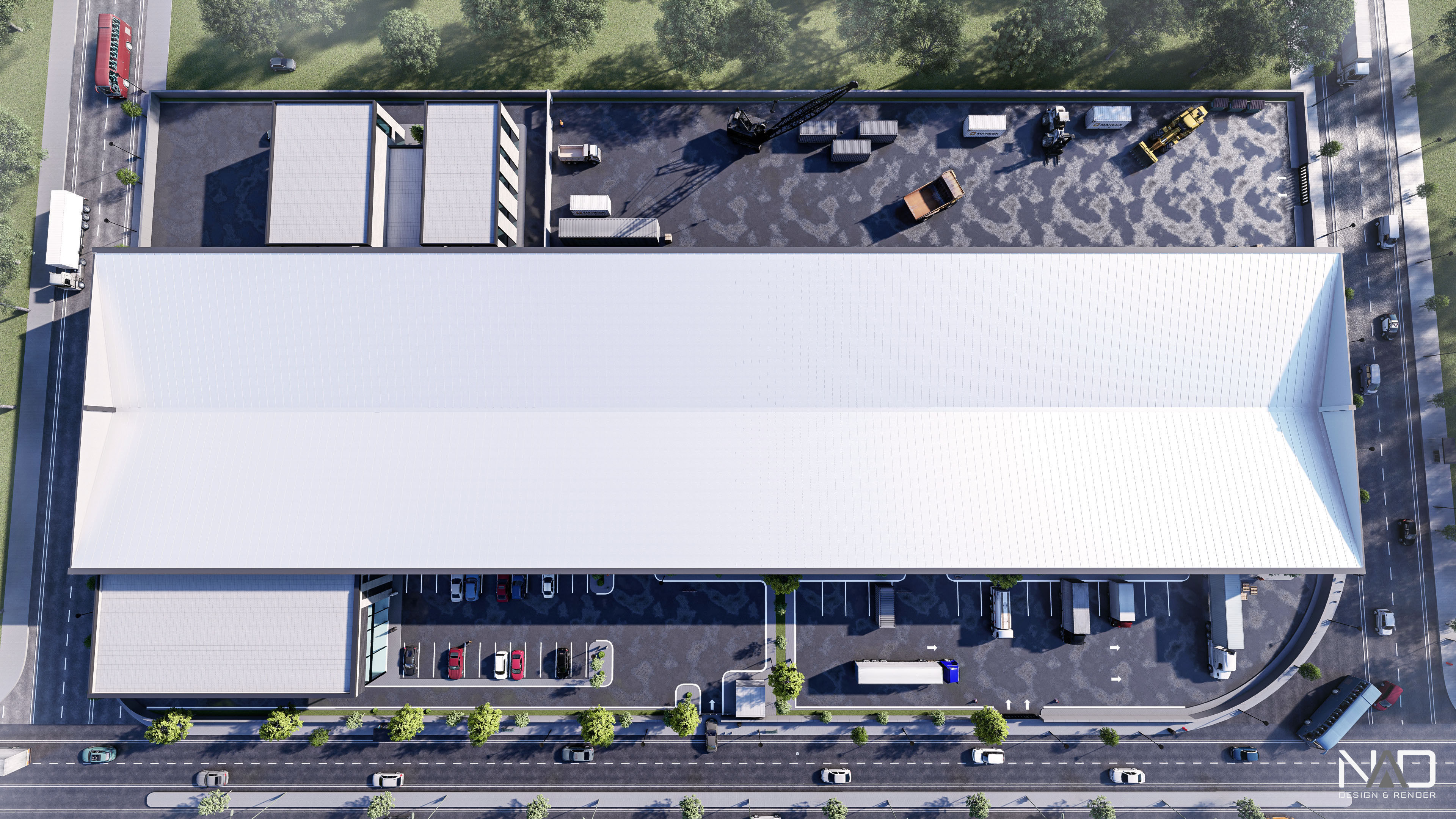 Aluminum Factory Exterior Design 3D model_5