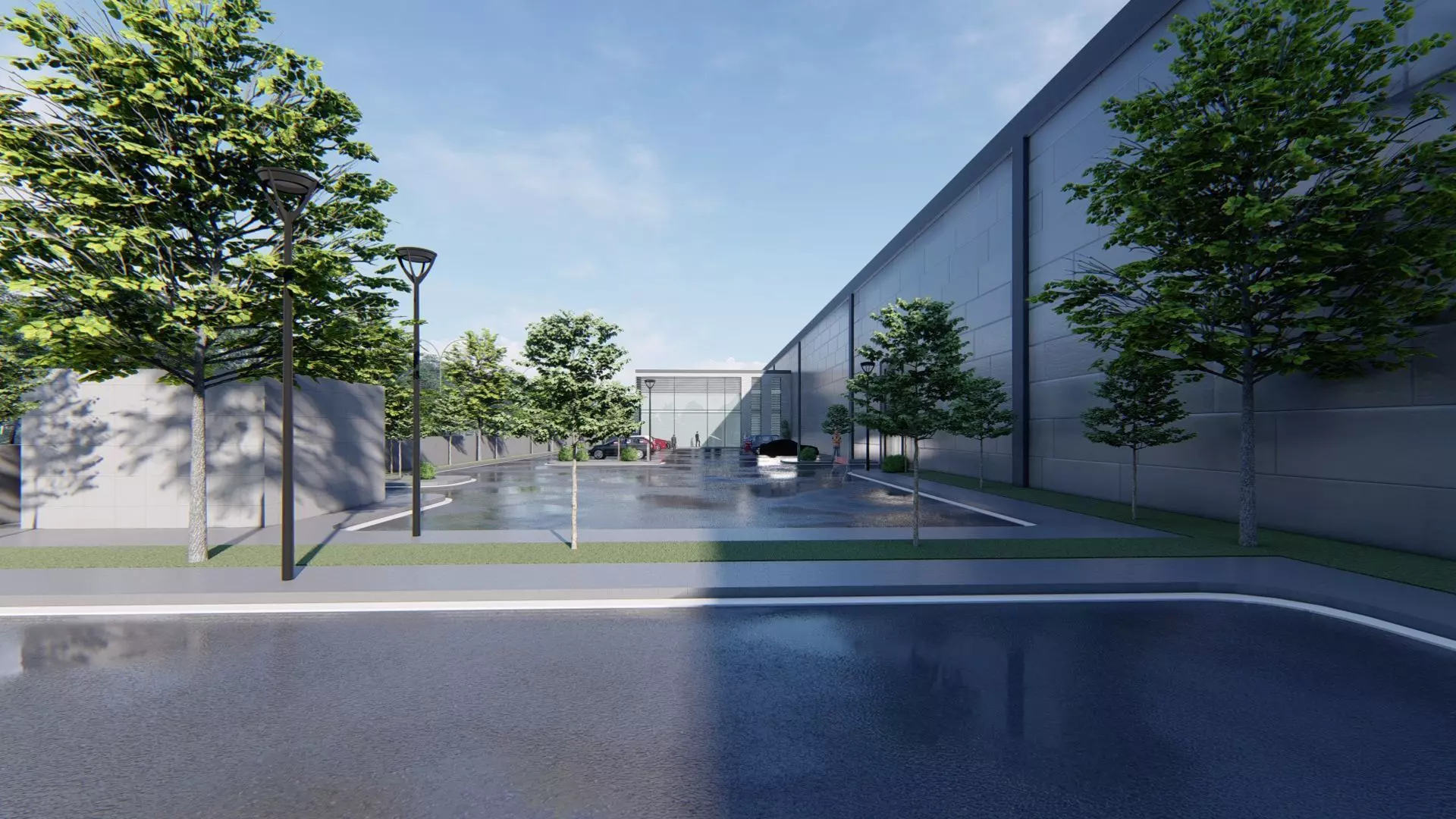 Aluminum Factory Exterior Design 3D model_15