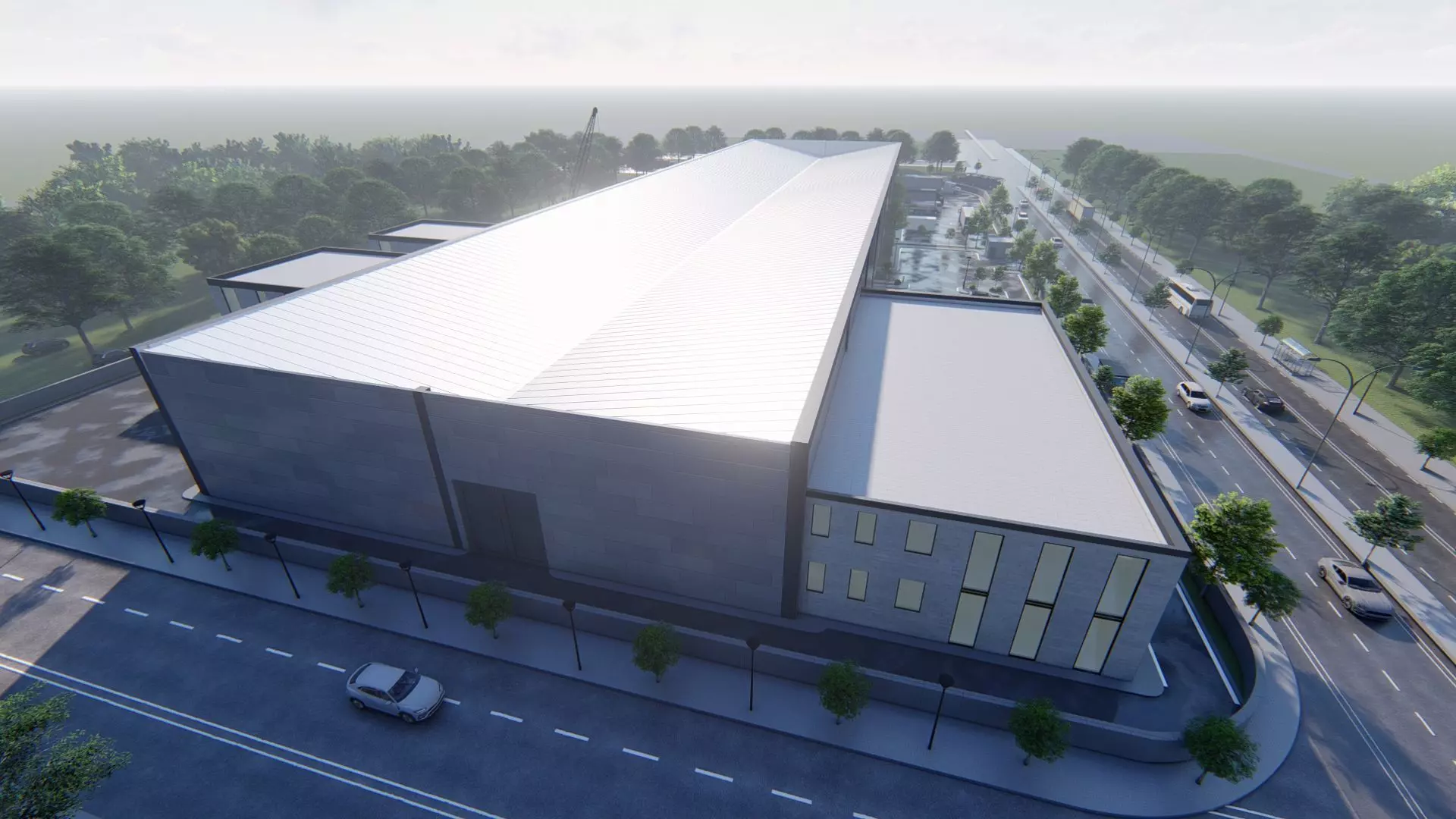 Aluminum Factory Exterior Design 3D model_12