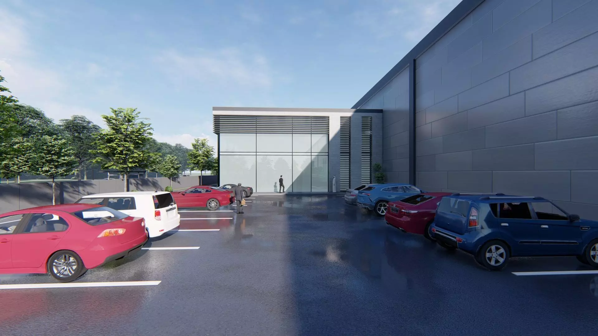 Aluminum Factory Exterior Design 3D model_16