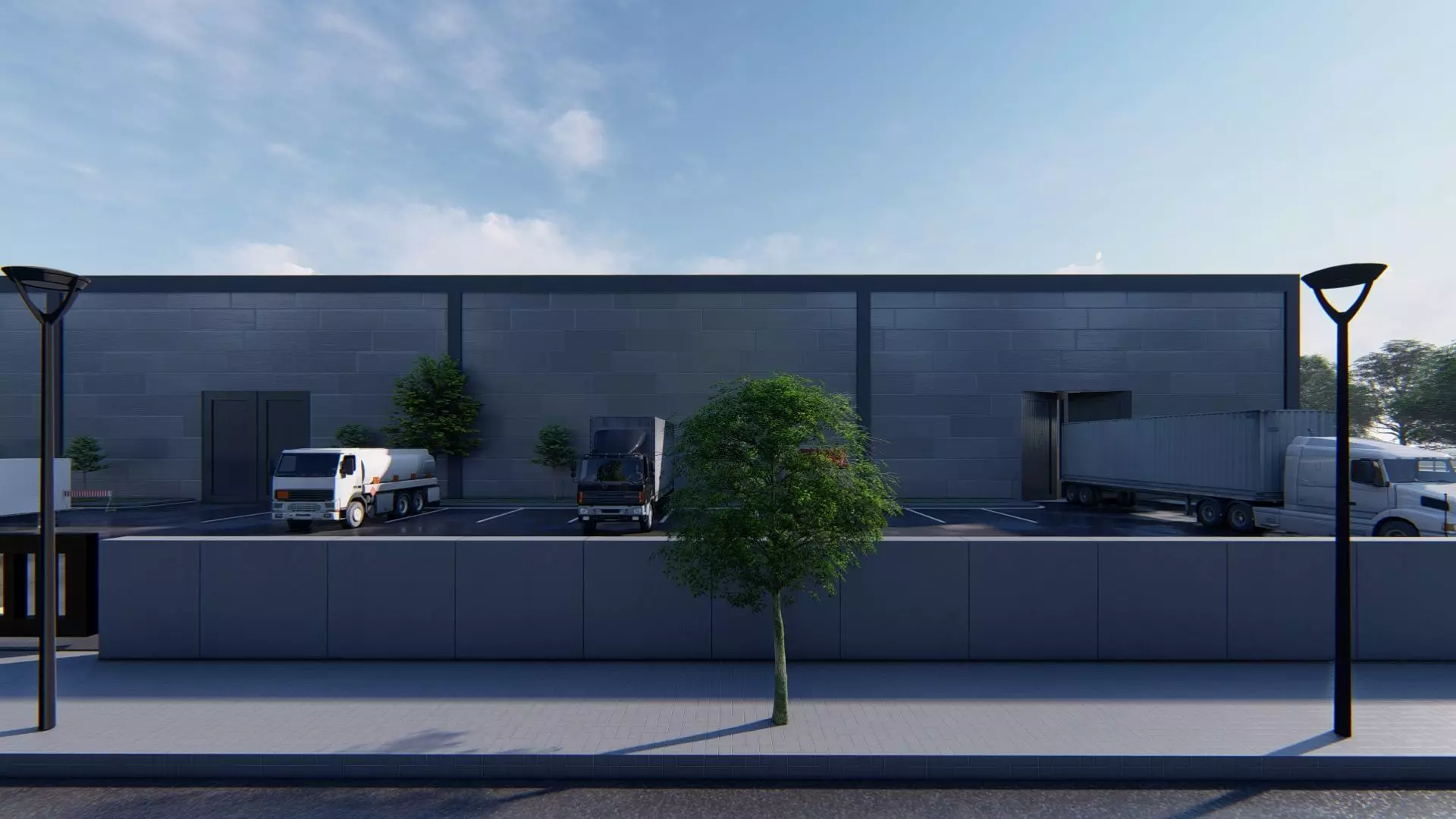 Aluminum Factory Exterior Design 3D model_13