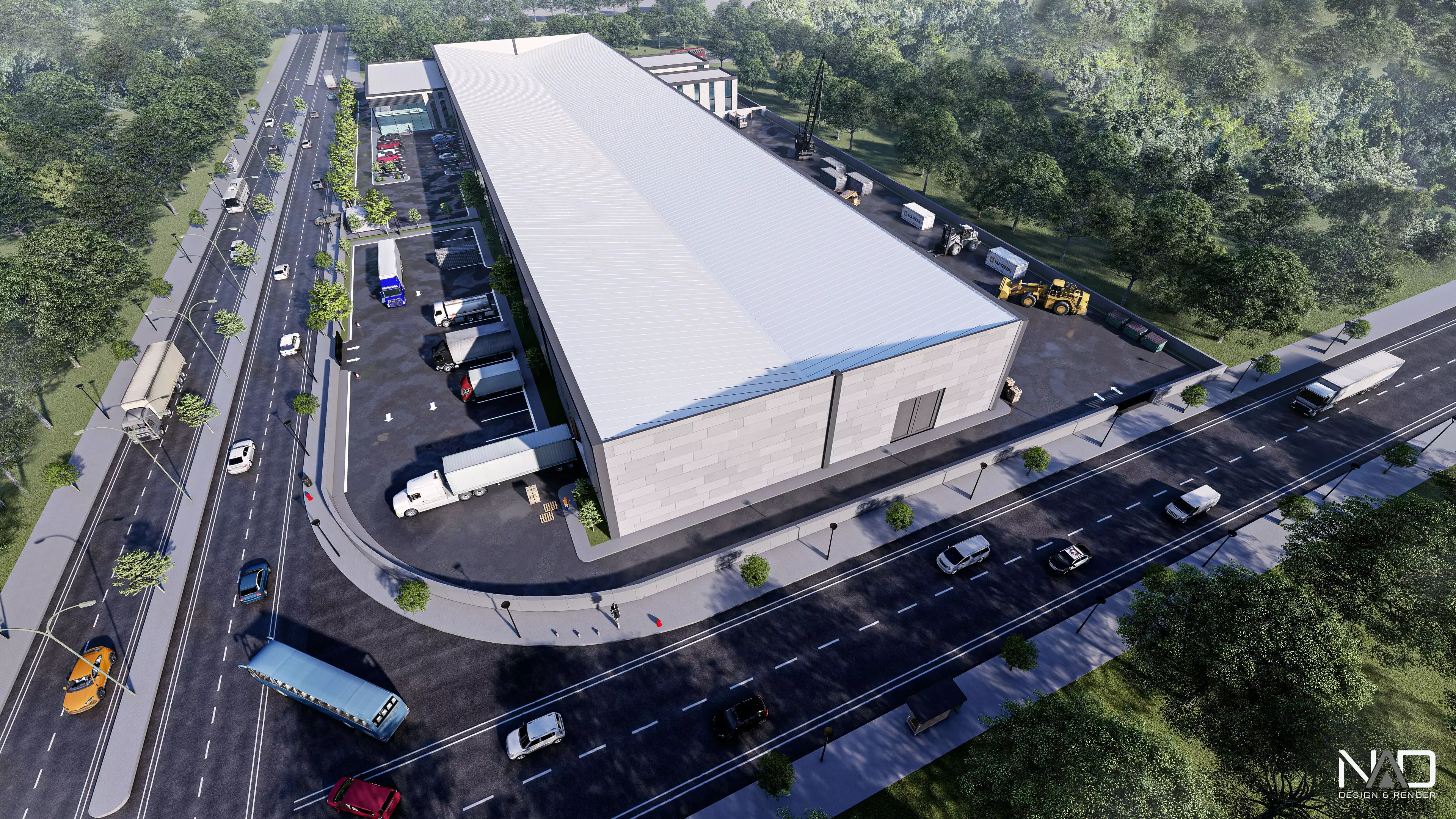 Aluminum Factory Exterior Design 3D model_0