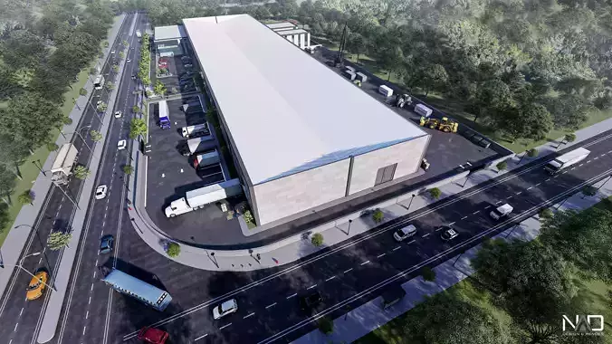 Aluminum Factory Exterior Design 3D model