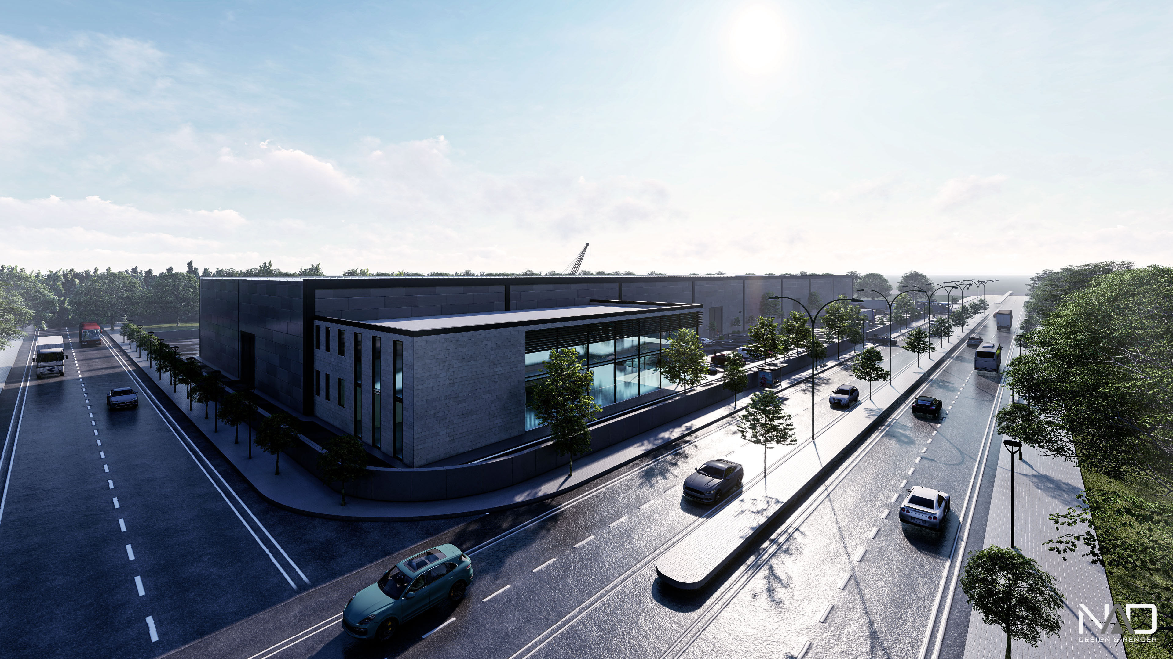 Aluminum Factory Exterior Design 3D model_4