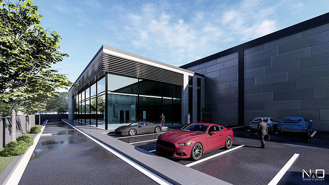 Aluminum Factory Exterior Design 3D model 3