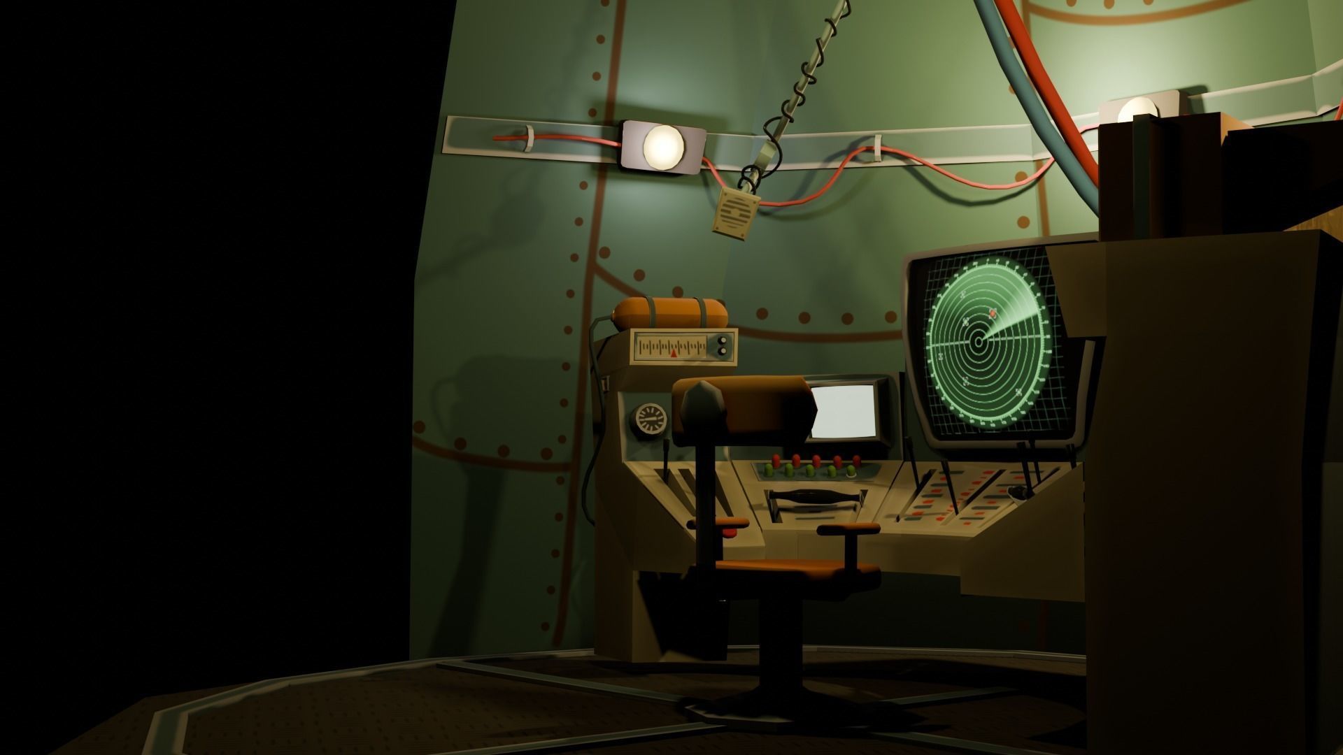 Stylized Spaceship Model Low-poly 3D model_63