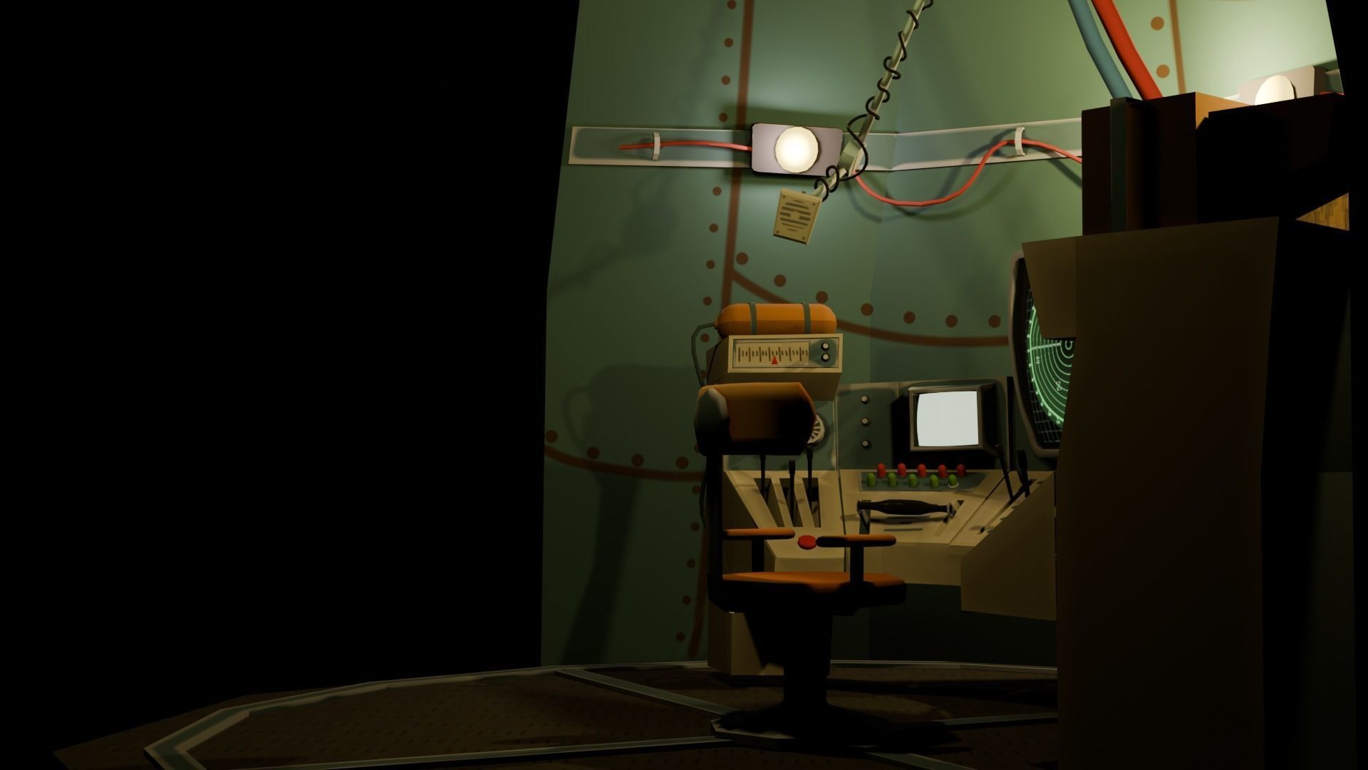 Stylized Spaceship Model Low-poly 3D model_40