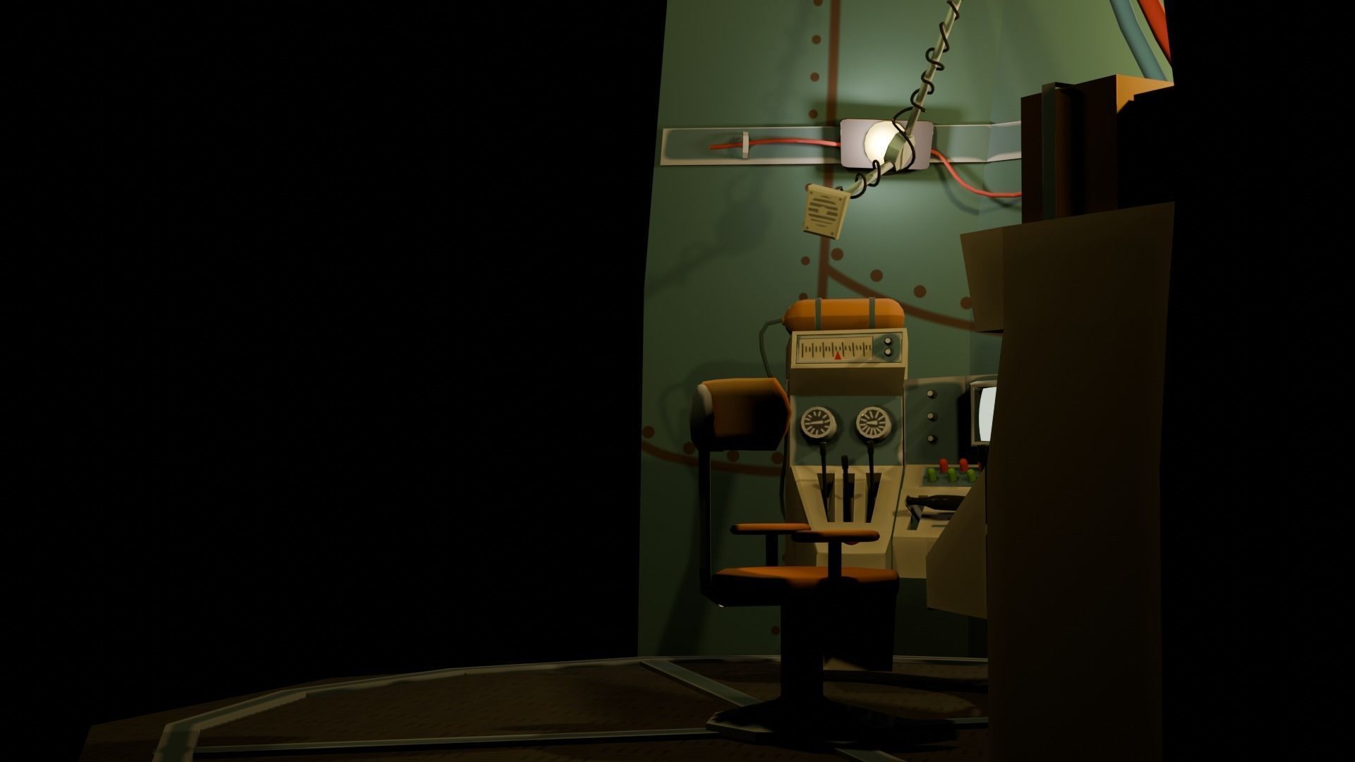 Stylized Spaceship Model Low-poly 3D model_29