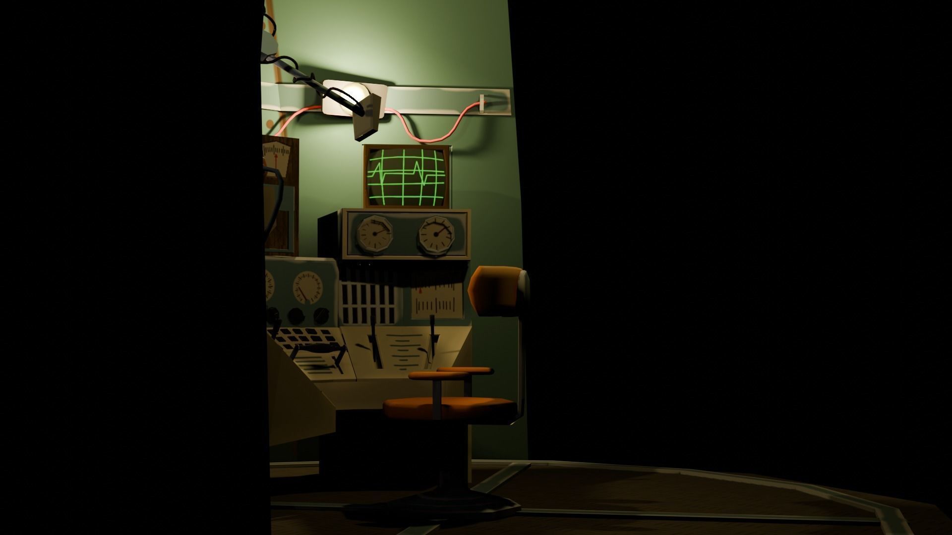 Stylized Spaceship Model Low-poly 3D model_8