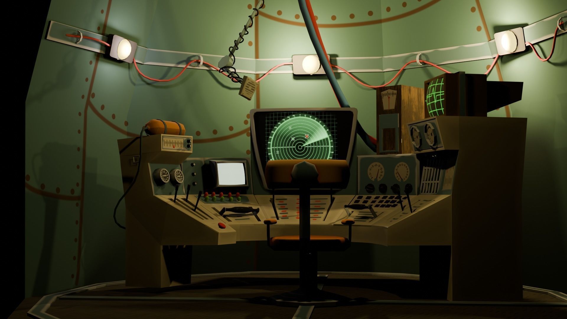 Stylized Spaceship Model Low-poly 3D model_52