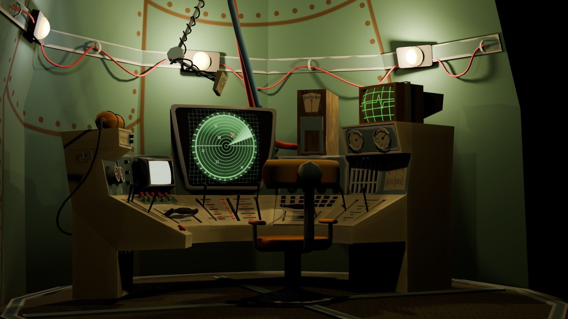 Stylized Spaceship Model Low-poly 3D model_44