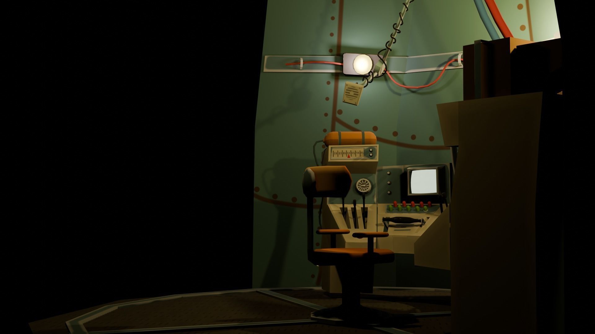 Stylized Spaceship Model Low-poly 3D model_36