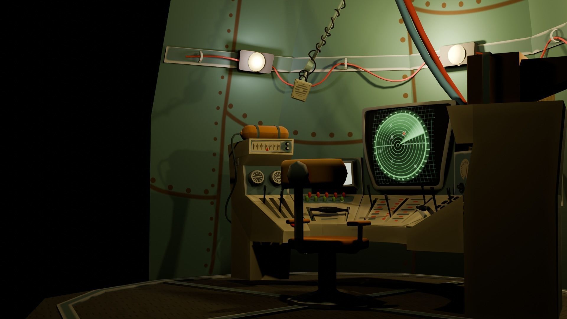 Stylized Spaceship Model Low-poly 3D model_62