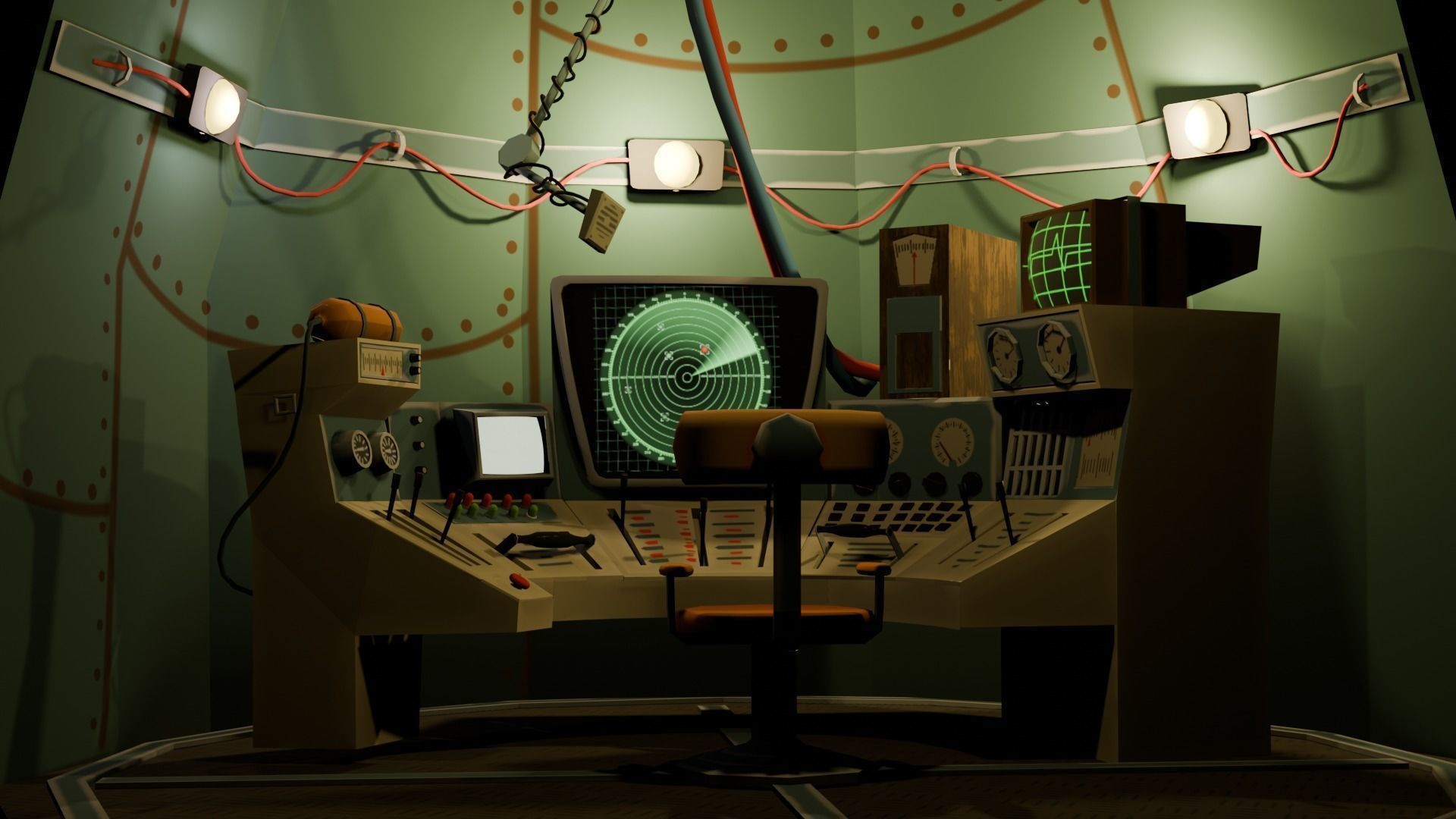 Stylized Spaceship Model Low-poly 3D model_51