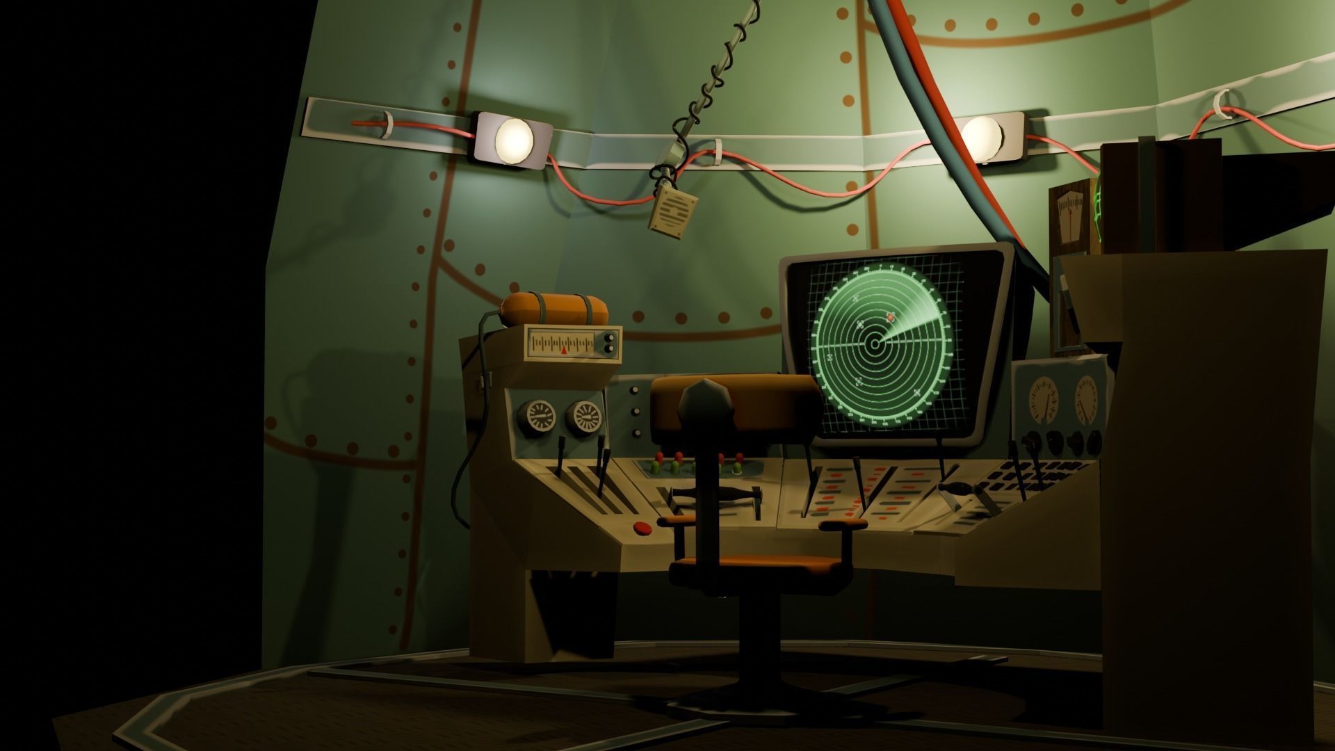 Stylized Spaceship Model Low-poly 3D model_59