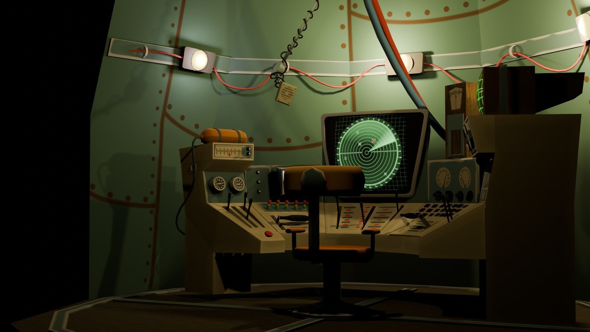 Stylized Spaceship Model Low-poly 3D model_55