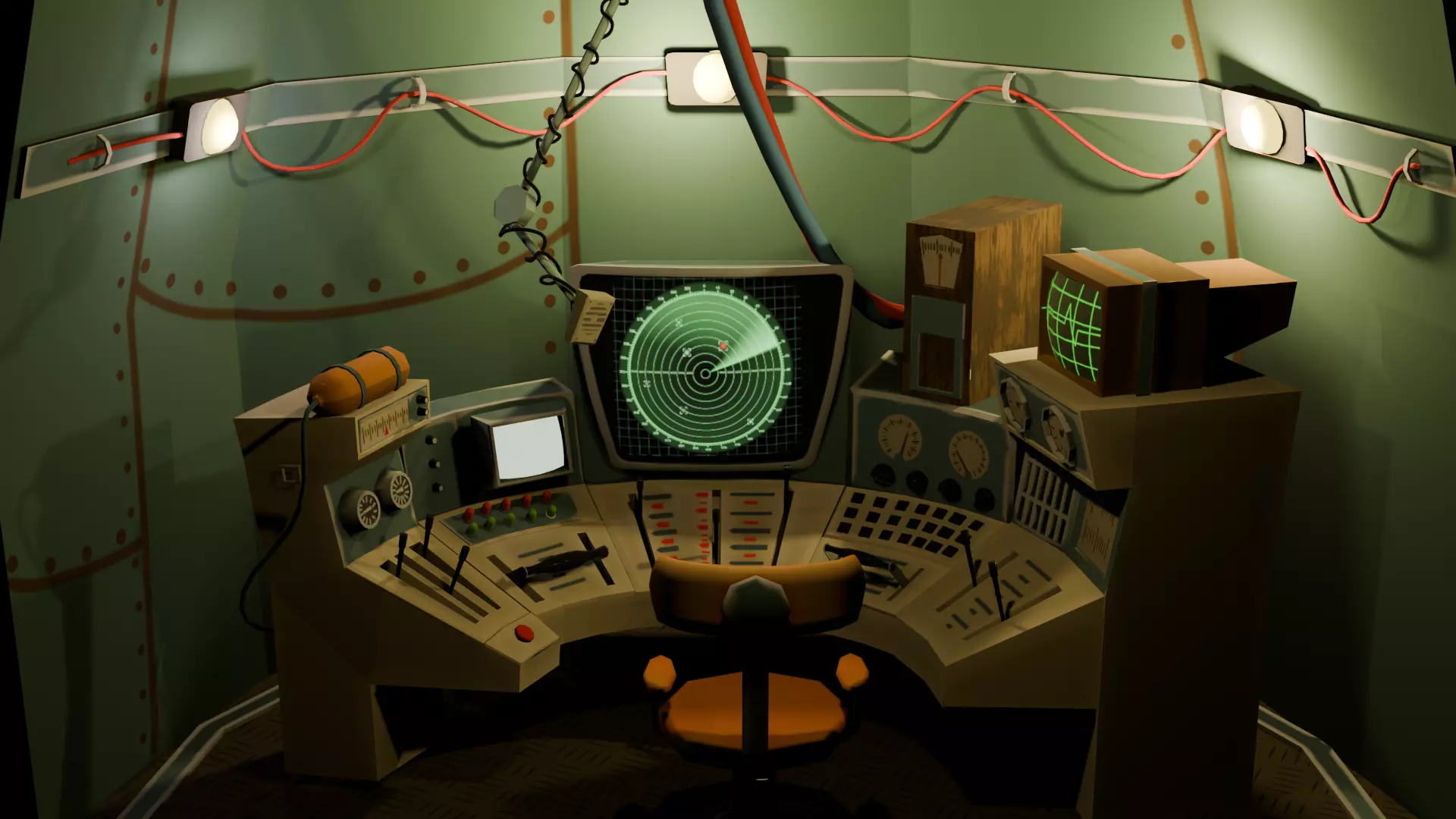 Stylized Spaceship Model Low-poly 3D model_0