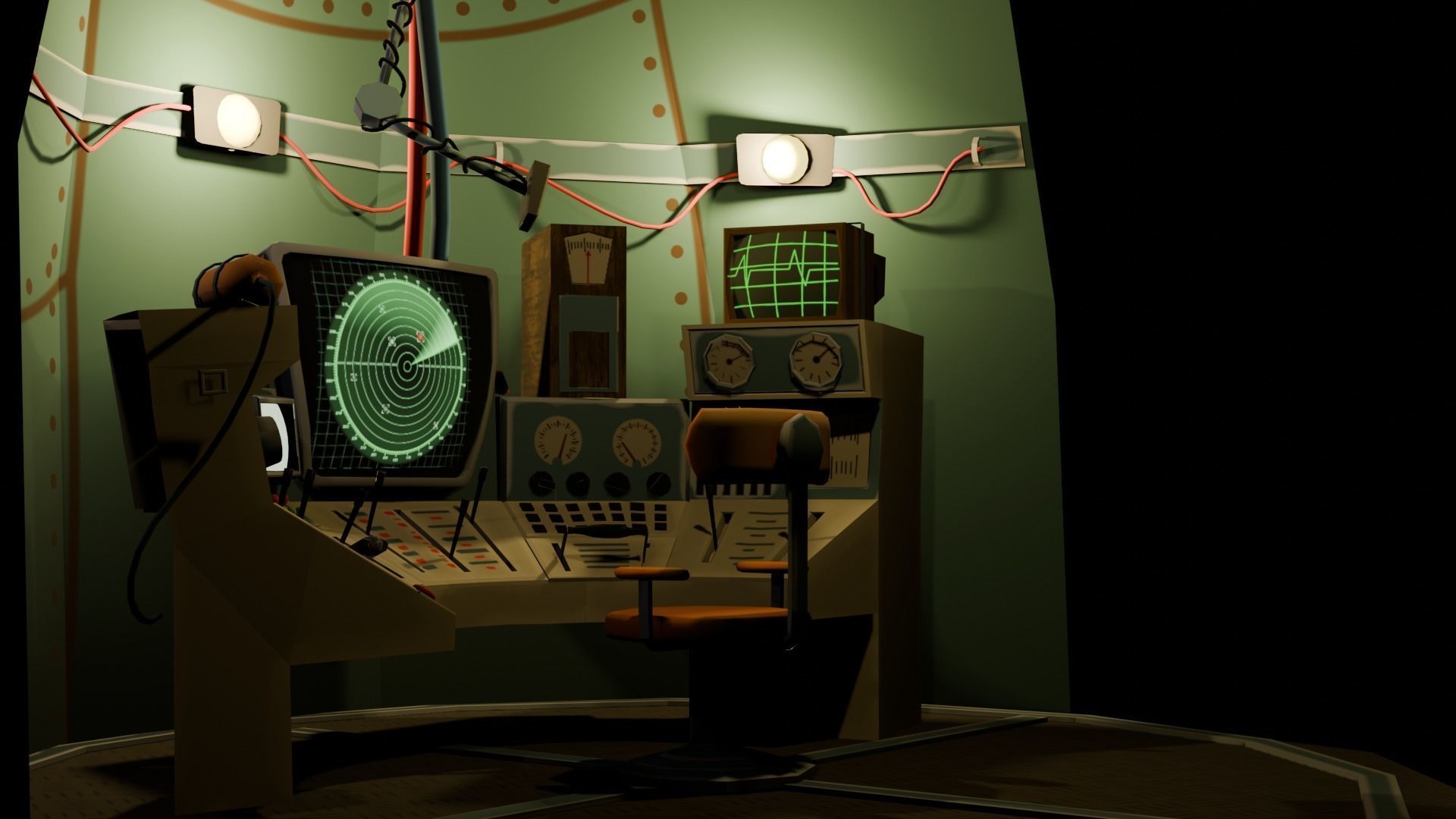 Stylized Spaceship Model Low-poly 3D model_27