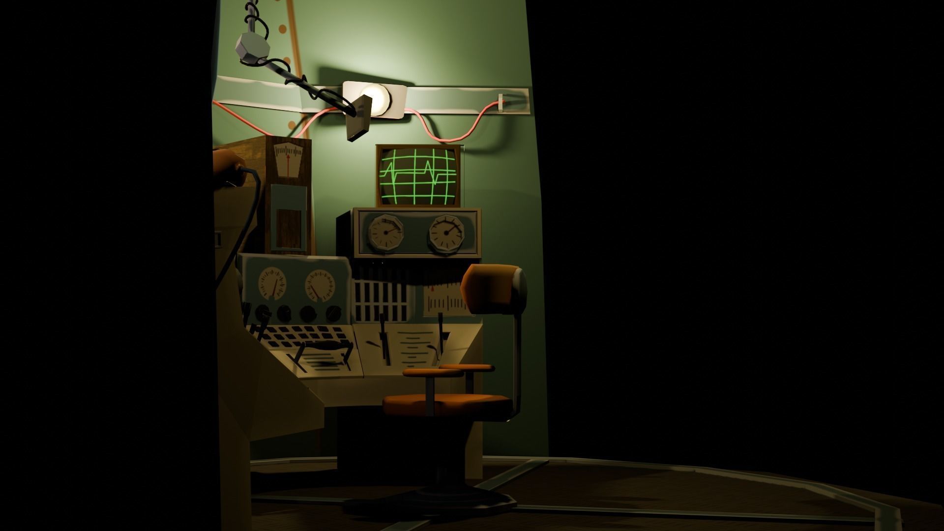 Stylized Spaceship Model Low-poly 3D model_14