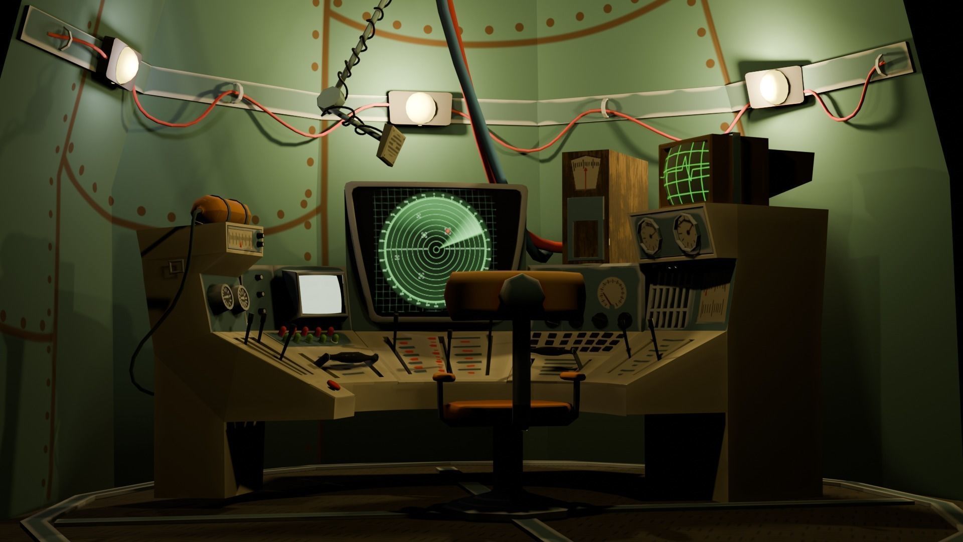 Stylized Spaceship Model Low-poly 3D model_48