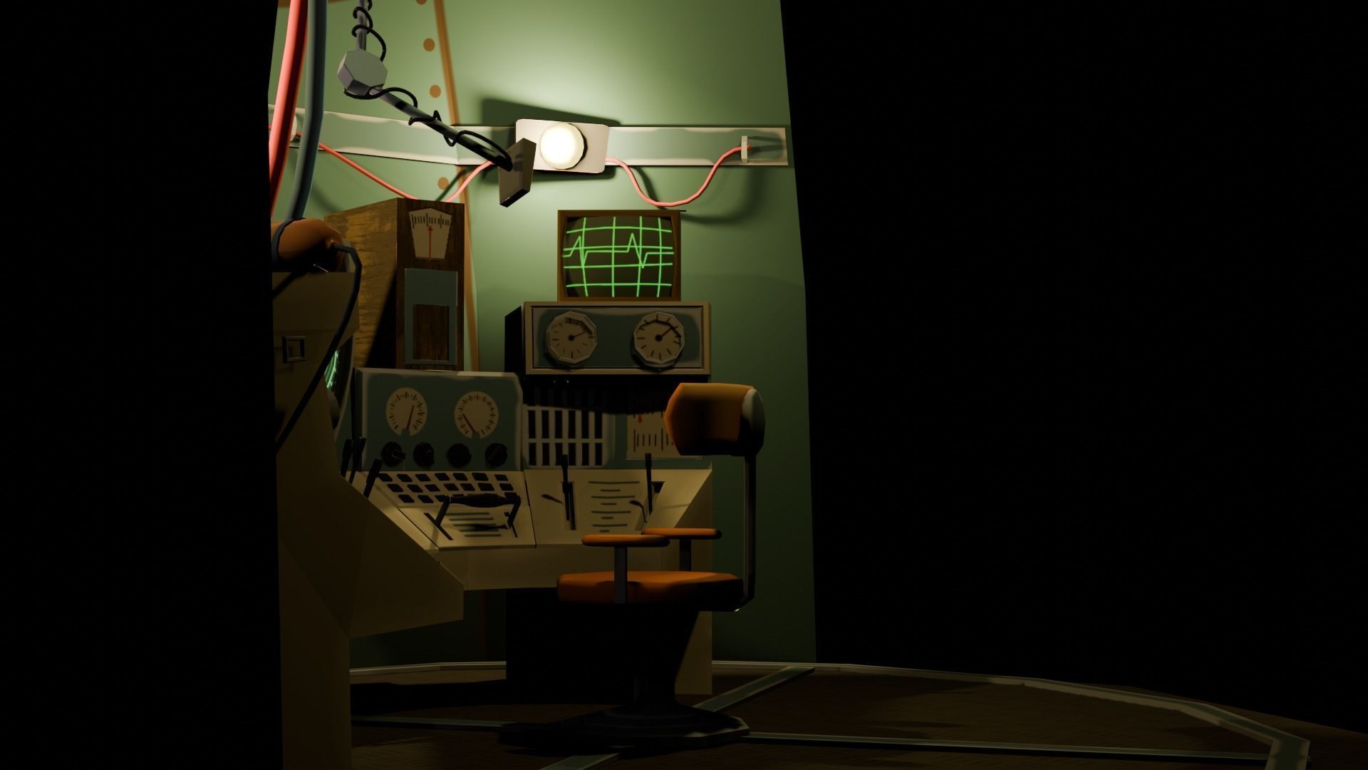 Stylized Spaceship Model Low-poly 3D model_13